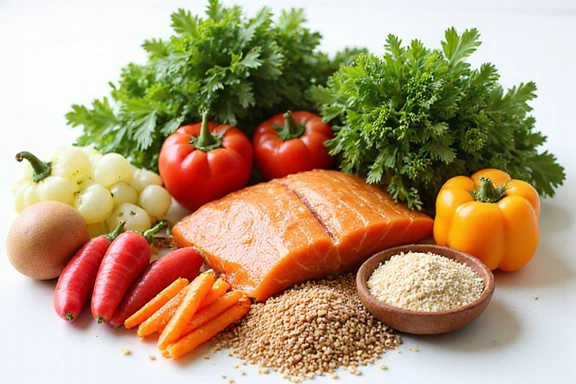 Healthy meal preparation ingredients